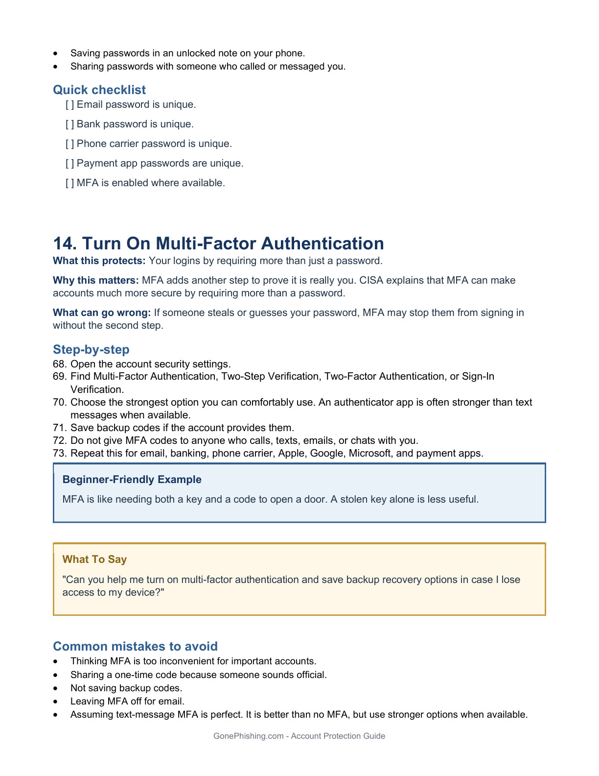 Multi Factor Authentication Guide
